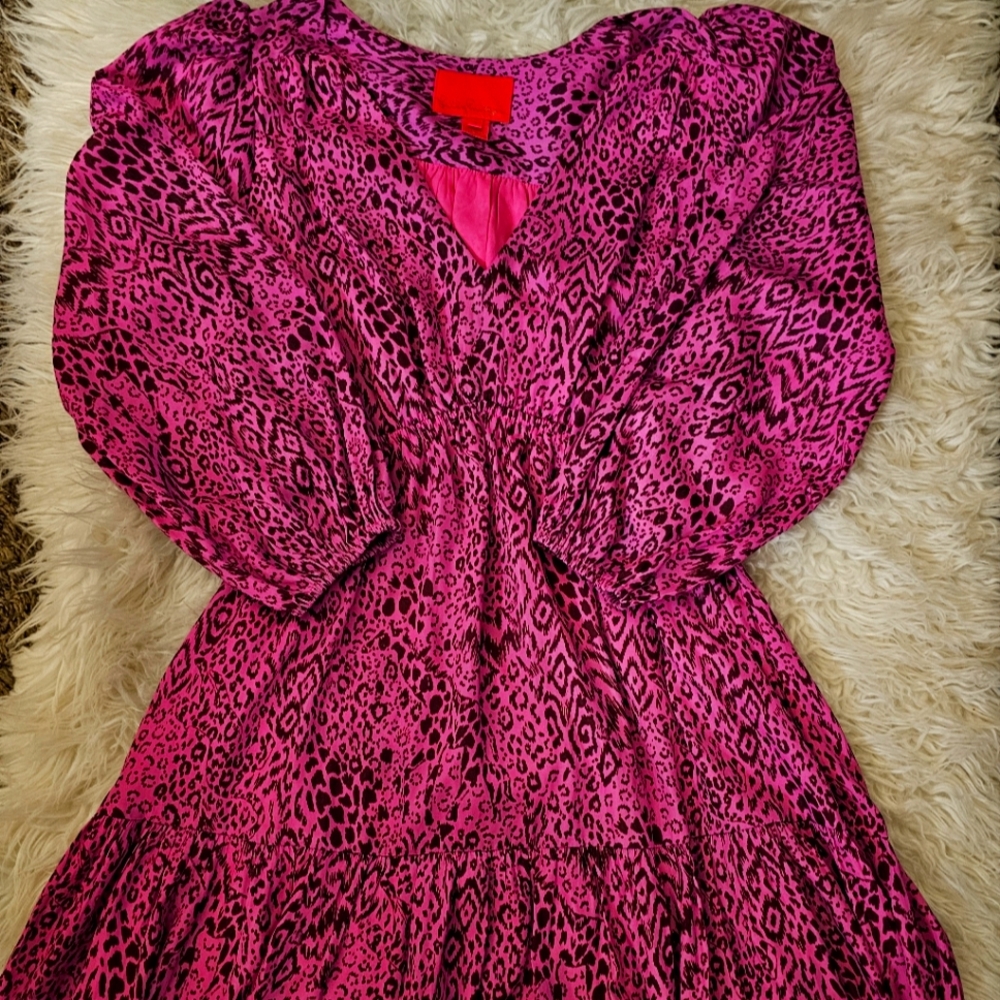 Brand new condition!! Lily Pulitzer Deacon Print Long Sleeve Dress Pink  Size 4.